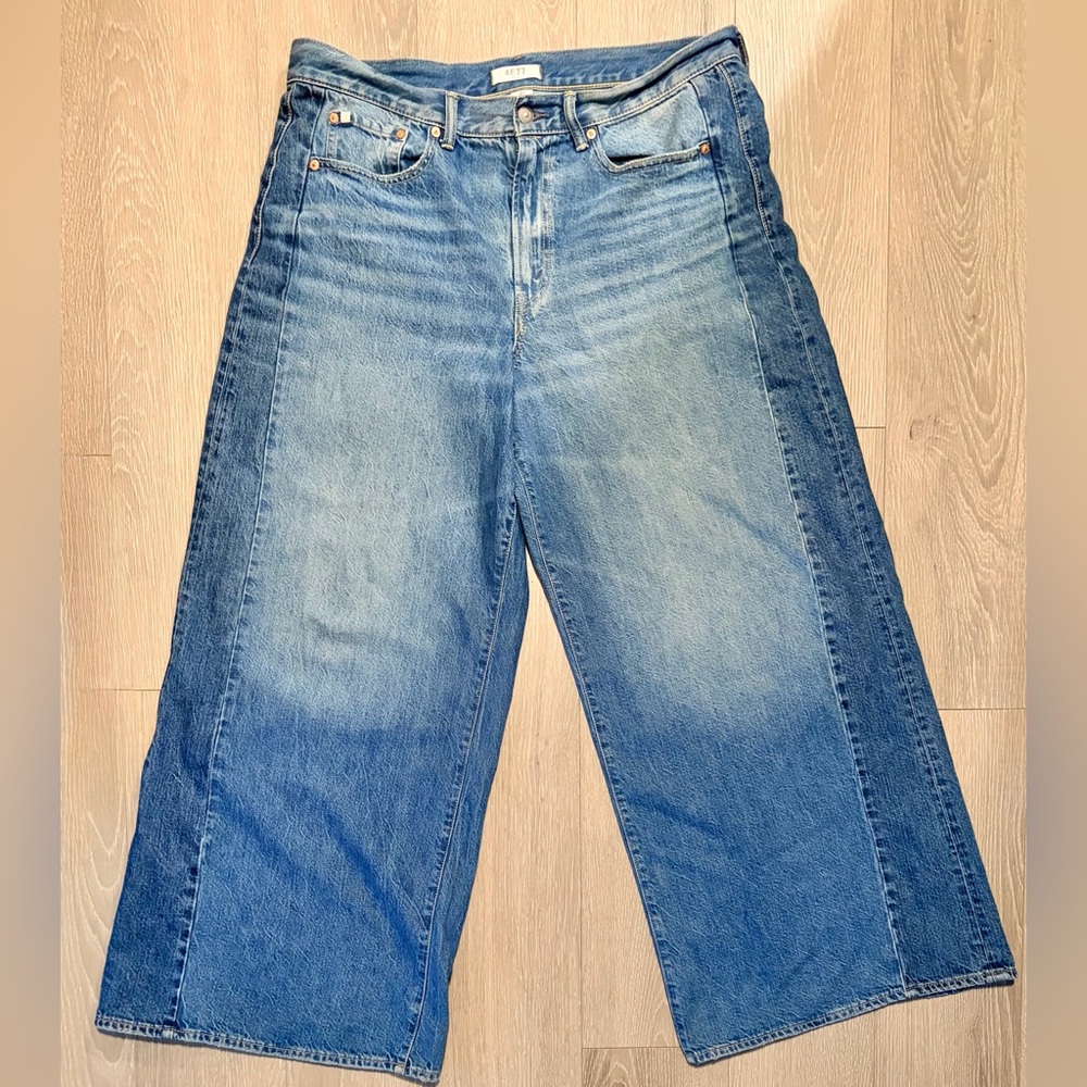 AE77 Premium Super Wide Side Stripe Jean - Picture 10 of 14